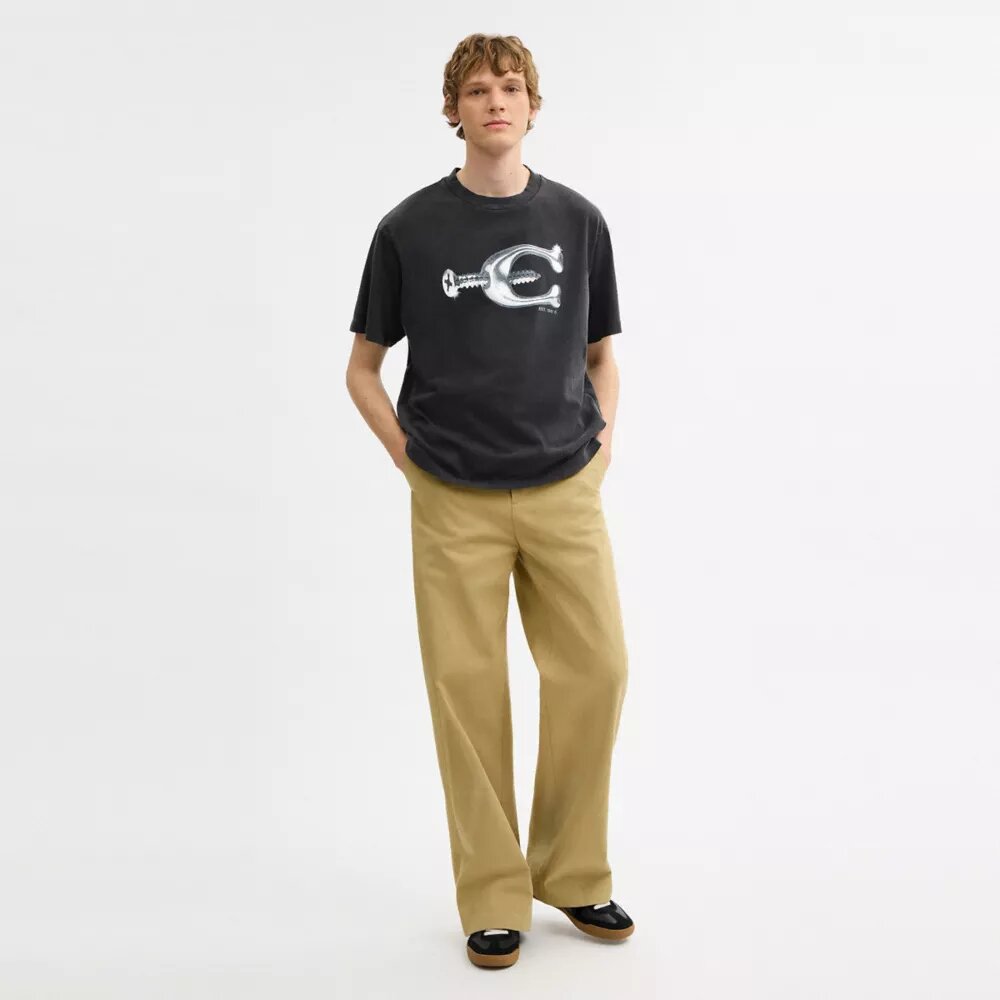 Camiseta holgada de algodón orgánico de la marca Hardware