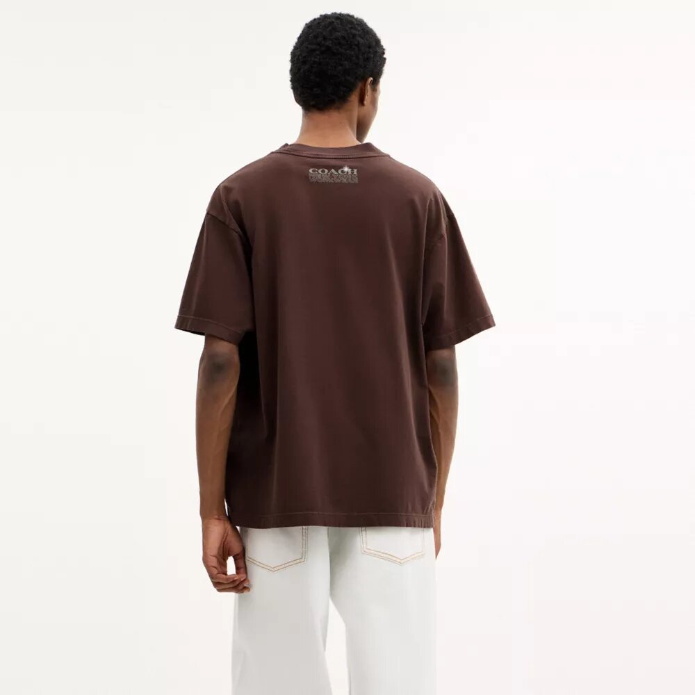Camiseta holgada de algodón orgánico de la marca Hardware
