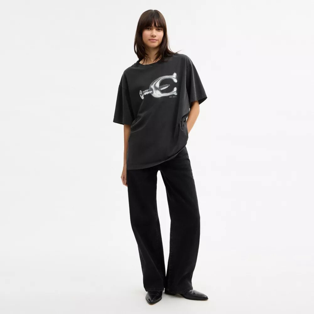 Camiseta holgada de algodón orgánico de la marca Hardware