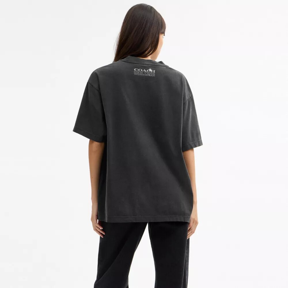 Camiseta holgada de algodón orgánico de la marca Hardware