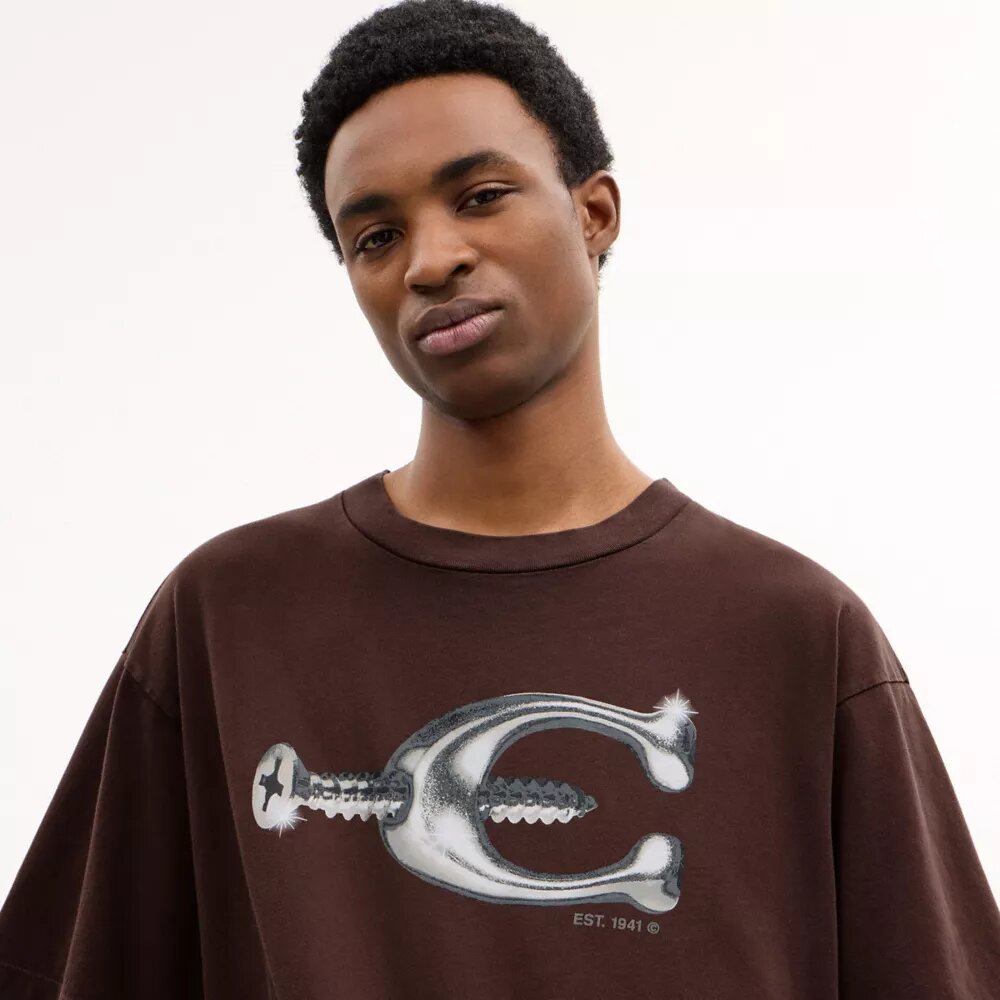 Camiseta holgada de algodón orgánico de la marca Hardware