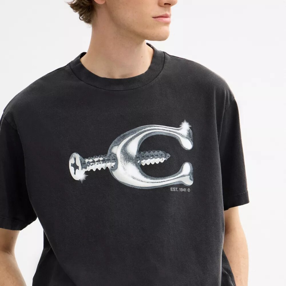 Camiseta holgada de algodón orgánico de la marca Hardware