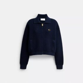 Cardigan con cremallera frontal