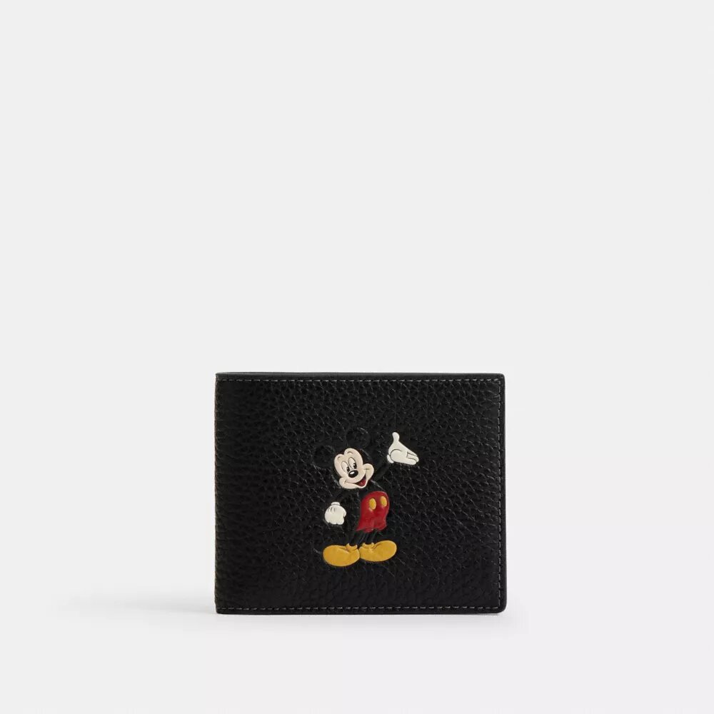 Cartera 3 en 1 Disney X Coach en cuero regenerativo con Mickey Mouse