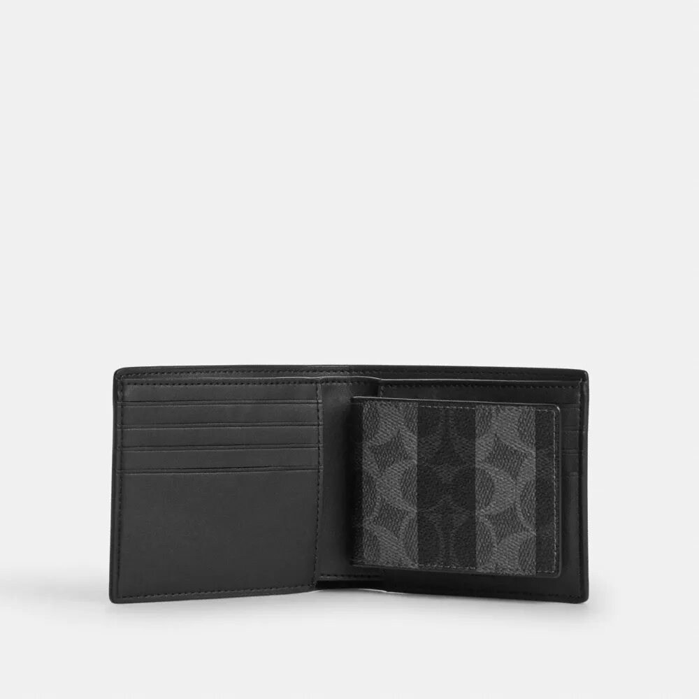 Cartera 3 en 1 en Signature Canvas con rayas