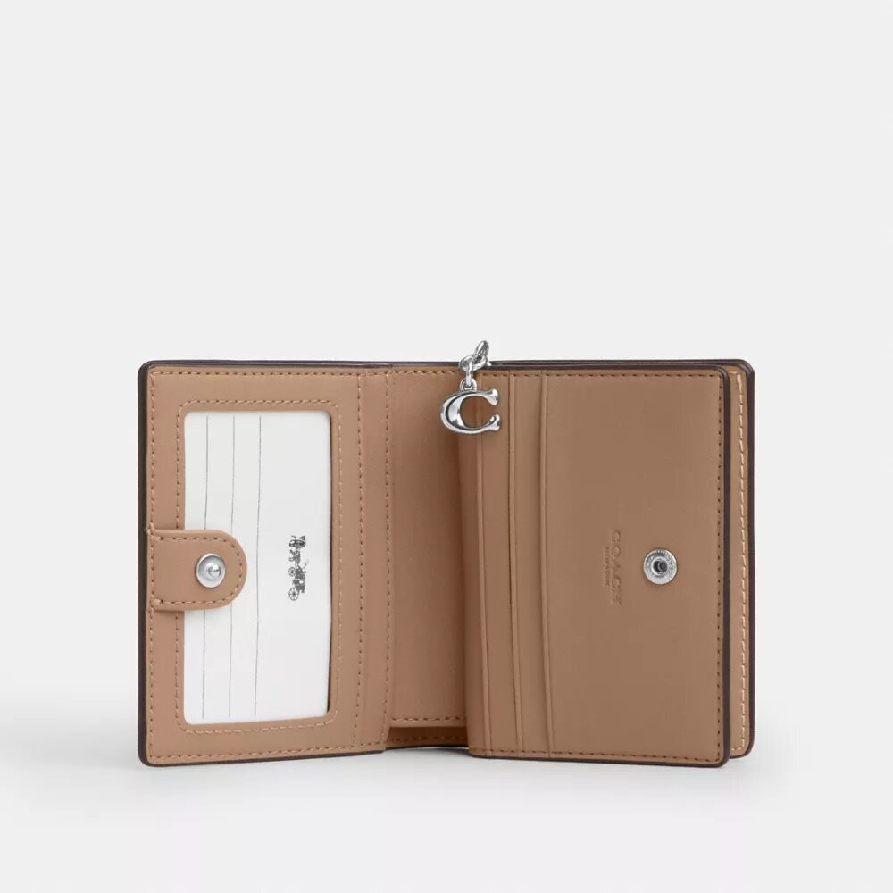 Cartera con cierre a presión en Signature Canvas arcoíris