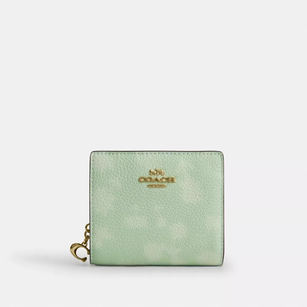 Cartera con cierre a presión y estampado floral