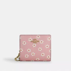 Cartera con cierre a presión y estampado floral