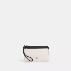 Cartera con doble cremallera