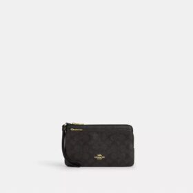 Cartera con doble cremallera en Signature Canvas