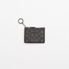 Cartera de identificación Mini Skinny restaurada en jacquard textil exclusivo