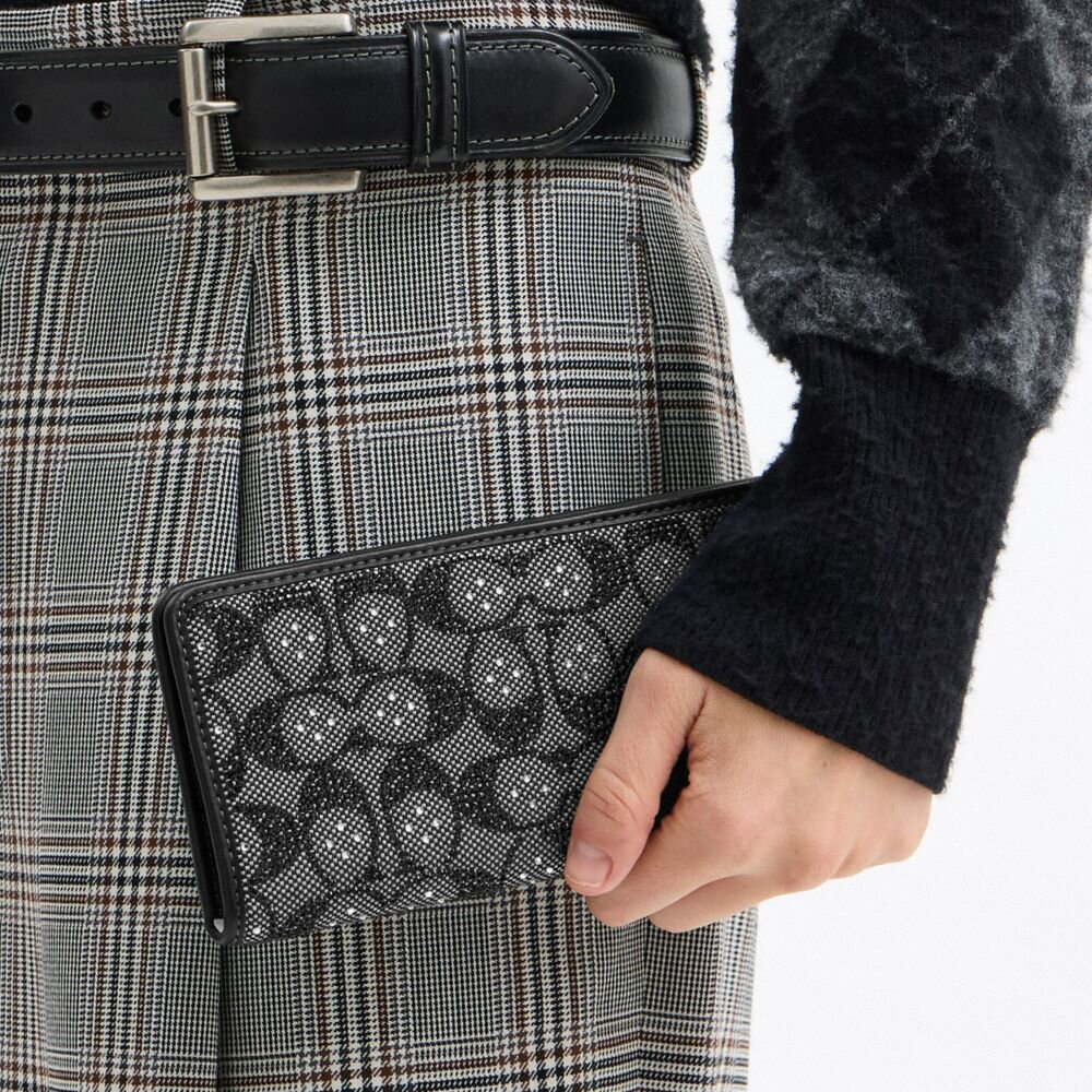 Cartera delgada Essential en jacquard Crystal Signature