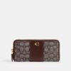 Cartera delgada tipo acordeón con cremallera en jacquard exclusivo