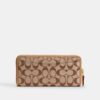 Cartera delgada tipo acordeón con cremallera en jacquard exclusivo