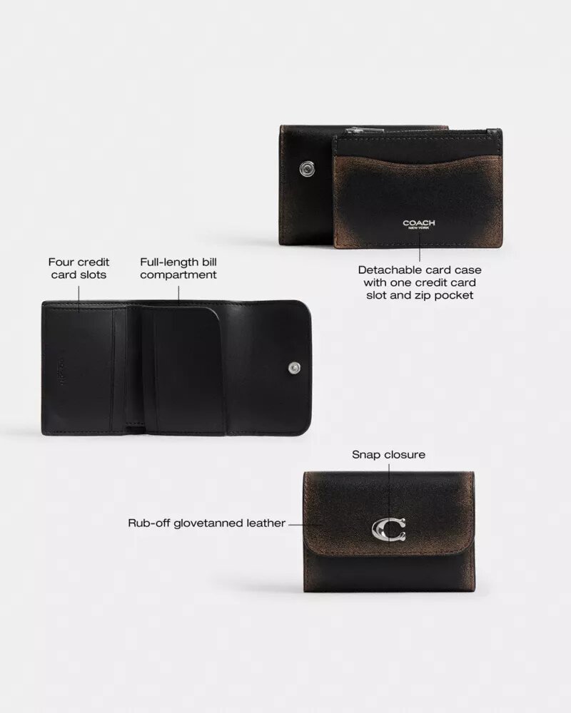 Cartera esencial para tarjetas en cuero «Loved»