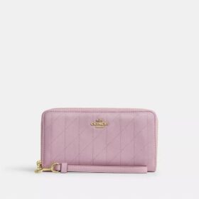 Cartera larga con cremallera alrededor y acolchado