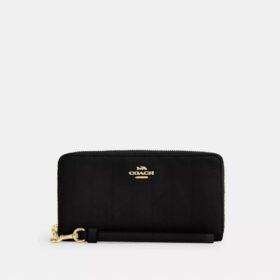 Cartera larga con cremallera alrededor y acolchado