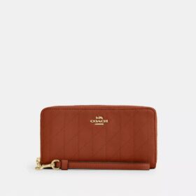 Cartera larga con cremallera alrededor y acolchado
