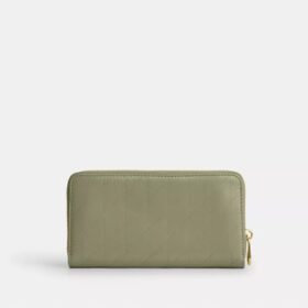Cartera larga con cremallera alrededor y acolchado