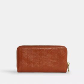Cartera larga con cremallera alrededor y acolchado
