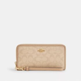 Cartera larga con cremallera alrededor y Signature Canvas