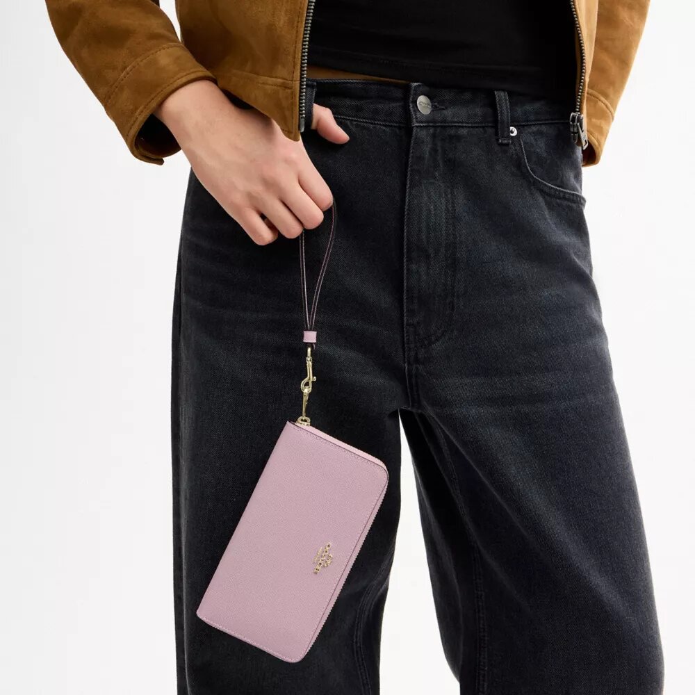Cartera larga con cremallera envolvente