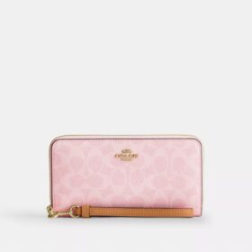 Cartera larga con cremallera perimetral en Signature Canvas