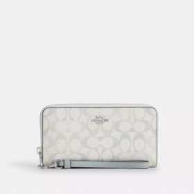 Cartera larga con cremallera perimetral en Signature Canvas