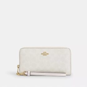 Cartera larga con cremallera perimetral en Signature Canvas