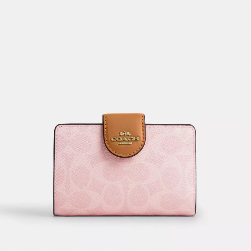 Cartera mediana con cremallera en las esquinas, en Signature Canvas