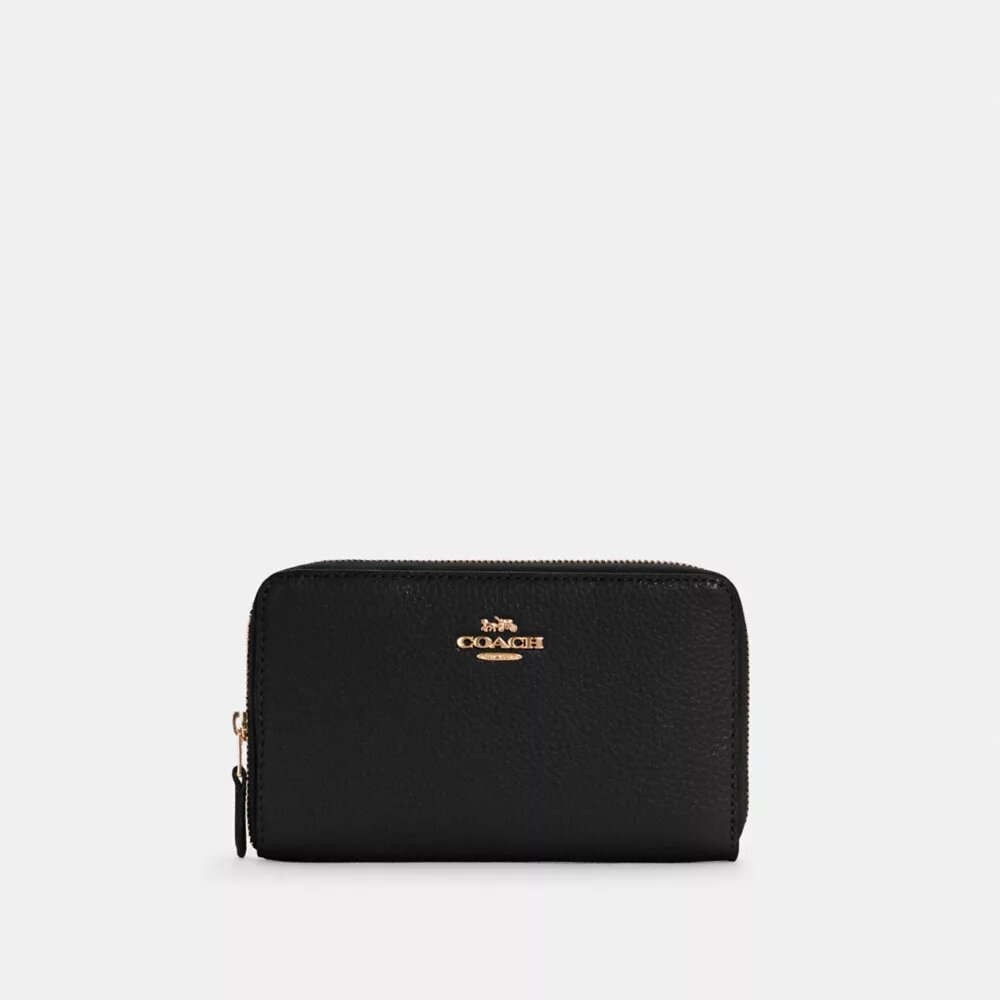 Cartera mediana con cremallera para identificación