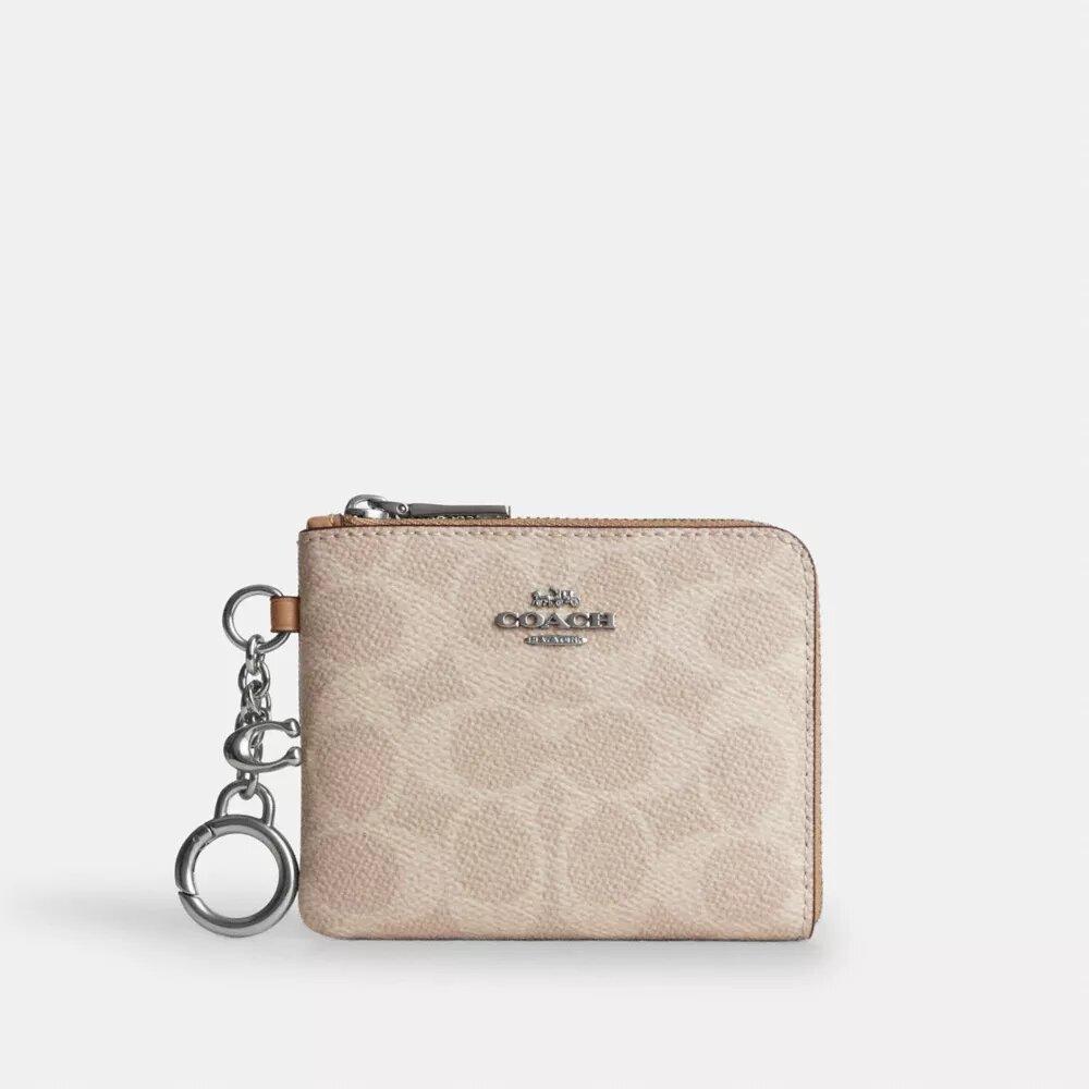 Cartera pequeña con cremallera en las esquinas, en Signature Canvas