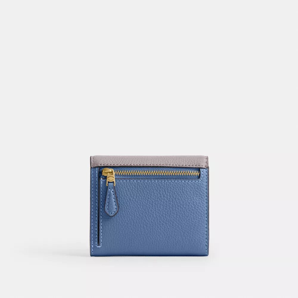 Cartera pequeña con solapa Mila en color block