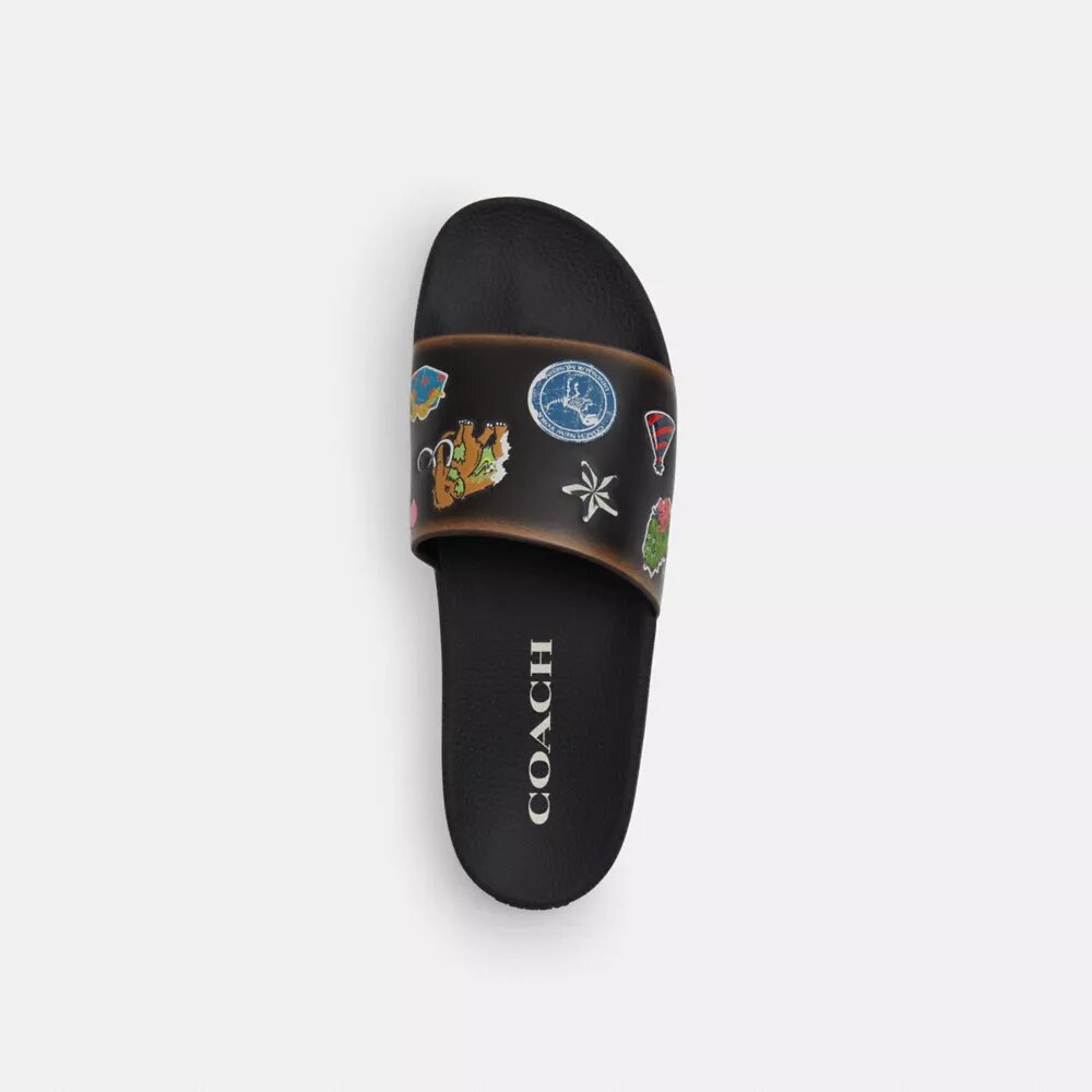 Chanclas sin cordones «Rexy 10.º cumpleaños» con estampado de calcomanías
