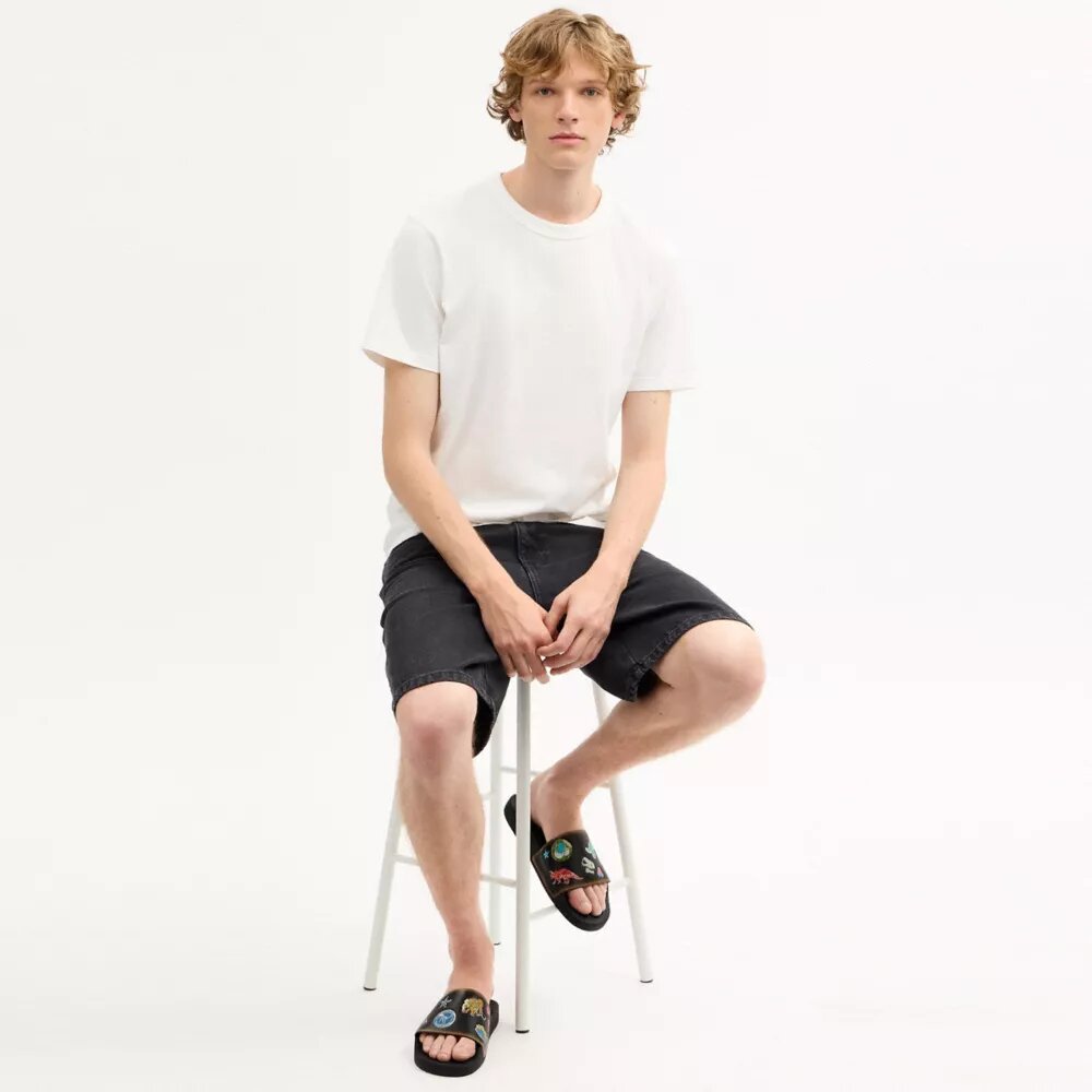 Chanclas sin cordones «Rexy 10.º cumpleaños» con estampado de calcomanías