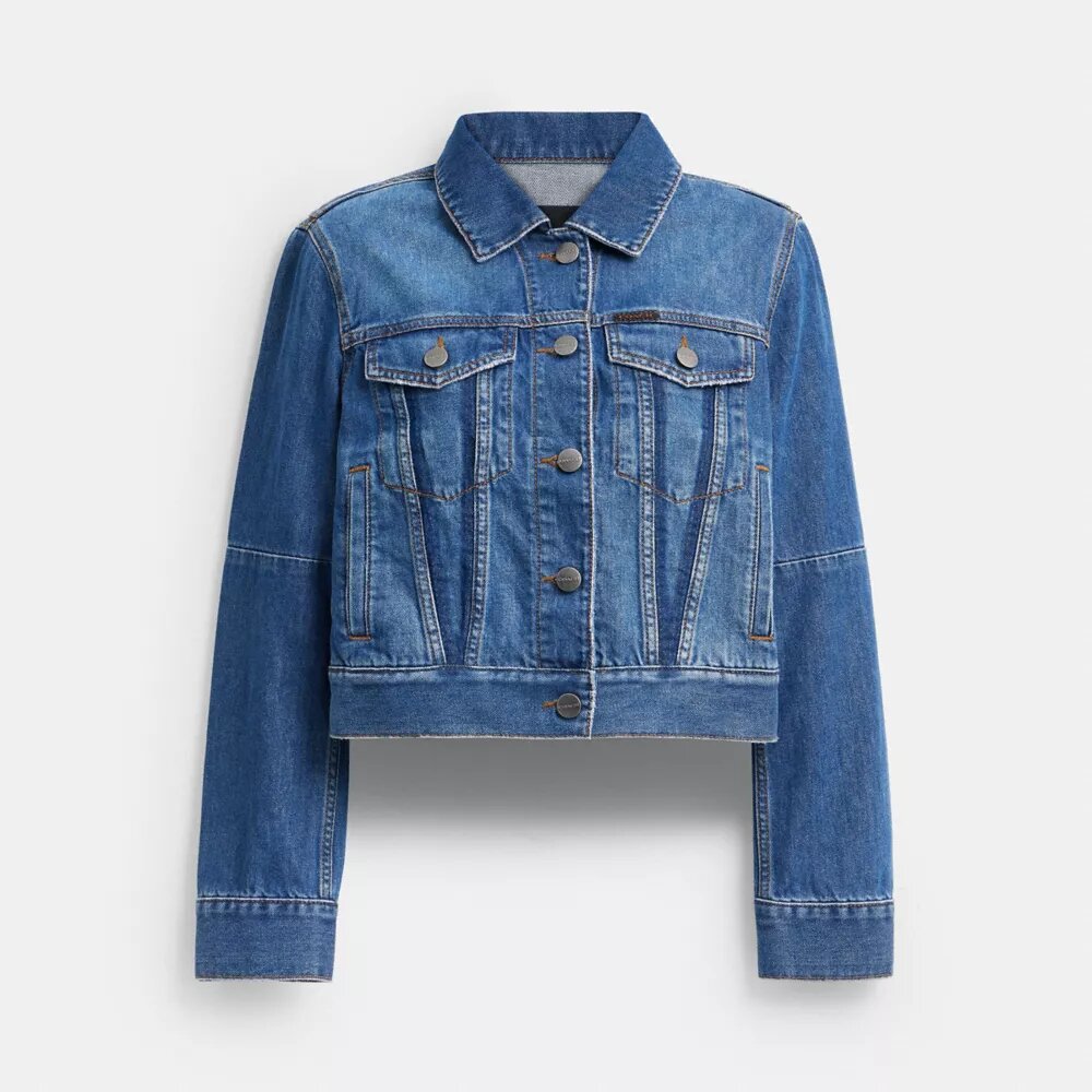 Chaqueta de trabajo de mezclilla encogida