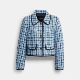 Chaqueta de tweed con cierre Turnlock