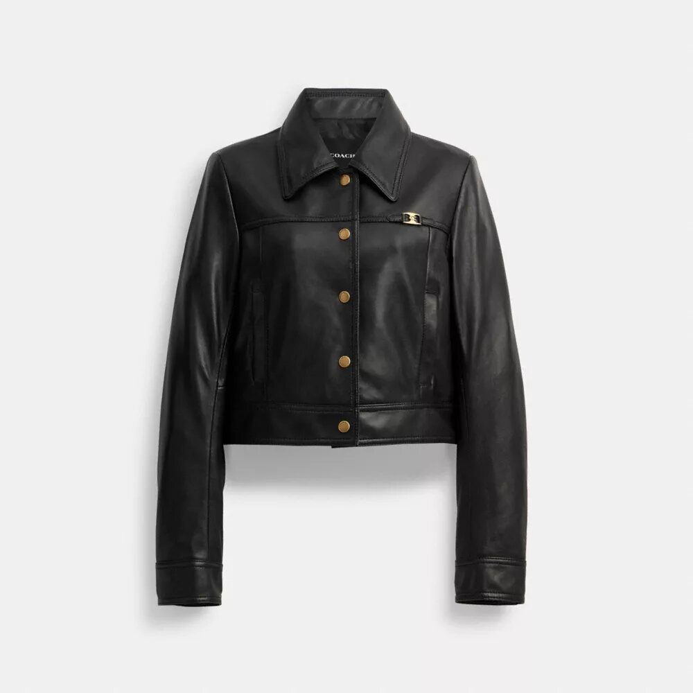 Chaqueta encogida con cierre frontal de broches Heritage C