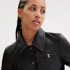 Chaqueta encogida con cierre frontal de broches Heritage C