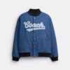 Chaqueta tipo «varsity» de mezclilla en algodón orgánico