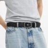 Cinturón con hebilla de placa exclusiva, 38 mm