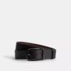 Cinturón reversible a medida con placa en caja y hebilla tipo arnés, 38 mm