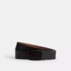 Cinturón reversible a medida con placa en caja y hebilla tipo arnés, 38 mm