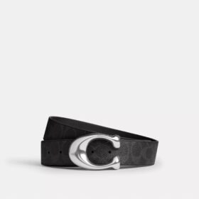Cinturón reversible con hebilla con la letra C esculpida, 38 mm
