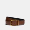 Cinturón reversible con hebilla de rodillo cuadrada y corte a medida, 38 mm