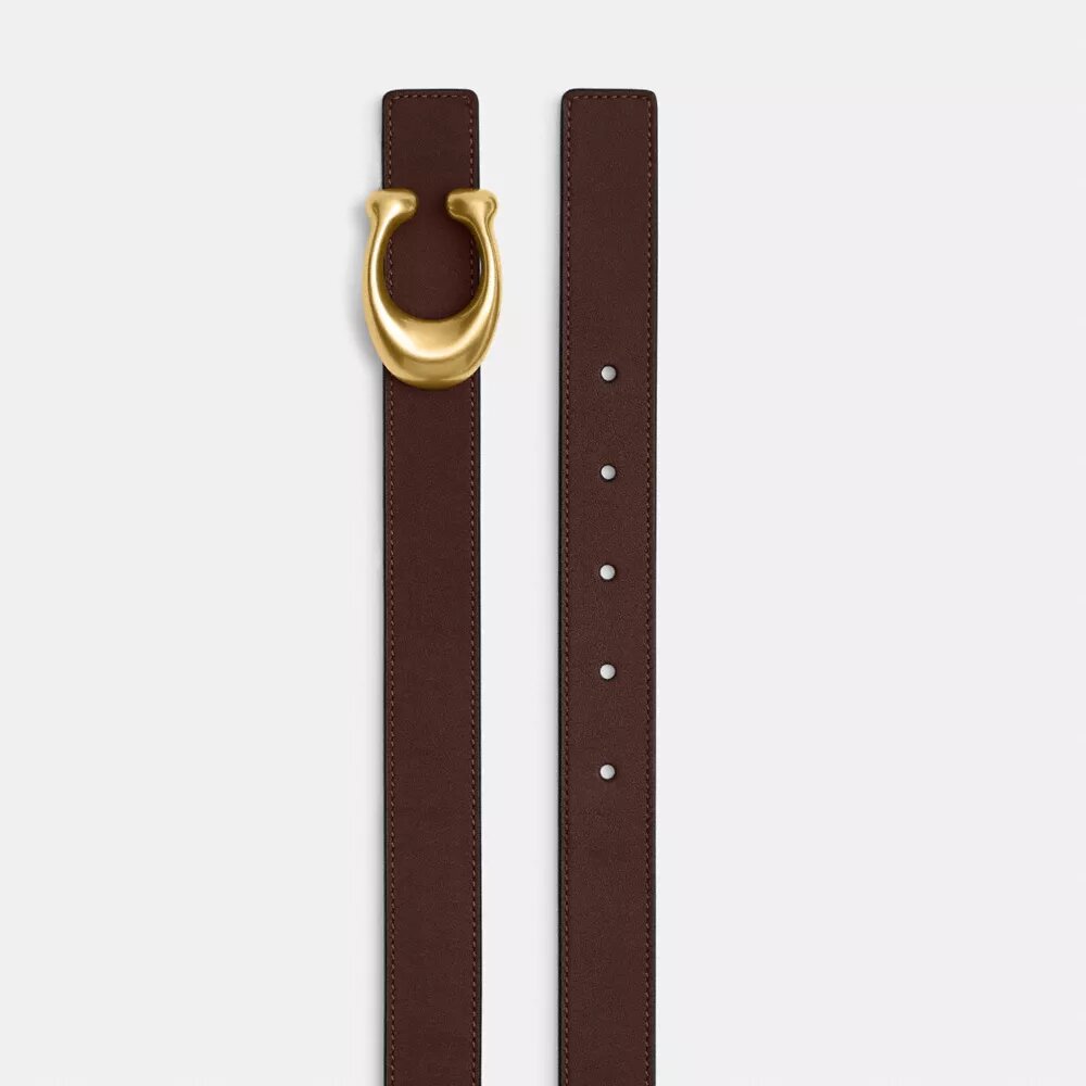 Cinturón reversible con hebilla en forma de C esculpida, 25 mm