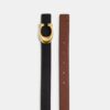 Cinturón reversible con hebilla en forma de C esculpida, 25 mm