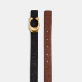 Cinturón reversible con hebilla en forma de C esculpida, 25 mm