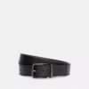 Cinturón reversible con hebilla tipo arnés, cortado a medida, 38 mm