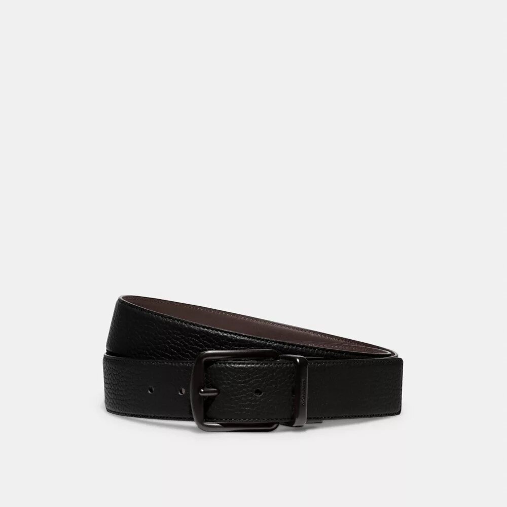 Cinturón reversible con hebilla tipo arnés, cortado a medida, de 38 mm